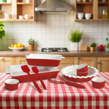10-Piece Ceramic Bakeware Set – Red