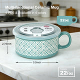 set of 6 ps 22 oz Soup Mug with Lid – Viridian, Screen Printing