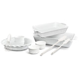 10-Piece Ceramic Bakeware Set – White