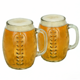 37oz Glass Beer Mugs with Handle Set of 2