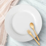 10.5"Dinner plate, white porcelain - 12 ps set