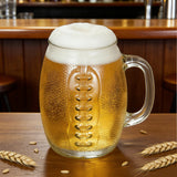37oz Glass Beer Mugs with Handle Set of 2