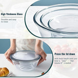 3-Piece Glass Mixing Bowls with Lids Set