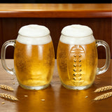37oz Glass Beer Mugs with Handle Set of 2