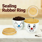Salt and Pepper Bowls, 12 oz Salt Cellar with Lid, Set of 2