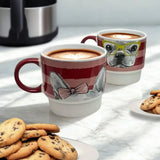 14 OZ stacking mug, set of 2, Red