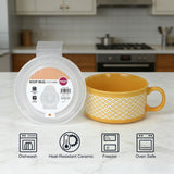 set of 6 ps 22 oz Soup Mug with Lid - Orange, Screen Printing
