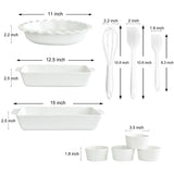 10-Piece Ceramic Bakeware Set – White