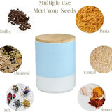 3-Piece Canister Set with Bamboo Lids – Blue (2-Tone)