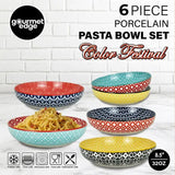 Color Festival 8.5" Pasta bowl (set of 6)