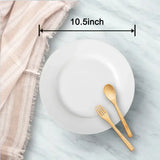 10.5"Dinner plate, white porcelain - 12 ps set