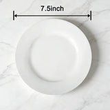 7.5"Dessert plate, white porcelain - 12 PS SET
