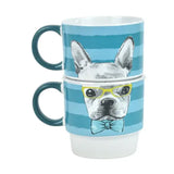 14 OZ stacking mug, set of 2, Green