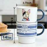 14 OZ stacking mug, set of 2