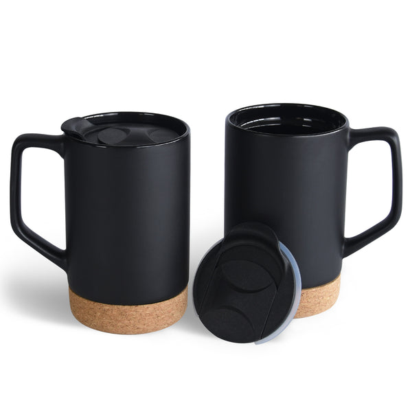 17 OZ Large Coffee Mug with Removeable Cork Bottom and Splash Proof Li – Artonusa