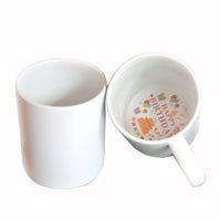 18PCS 11OZ Sublimation Mug Coated Ceramic Mugs White Sublimation Blanks Mugs with Happy Birthday Design in The Bottom