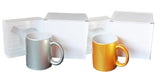 11 Oz Golden Sublimation Blank Mugs With Cardboard Box and Foam Supports, Case Of 18