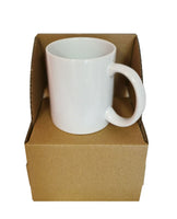 11 OZ Sublimation Coated Blank Mugs With Mail Order Cardborad Box,Case of 12 Pieces-Free Shipping!